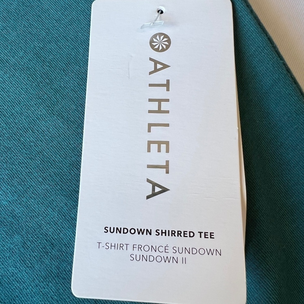 NWT- Athleta Sundown Shirred Tee 3X - Picture 7 of 12
